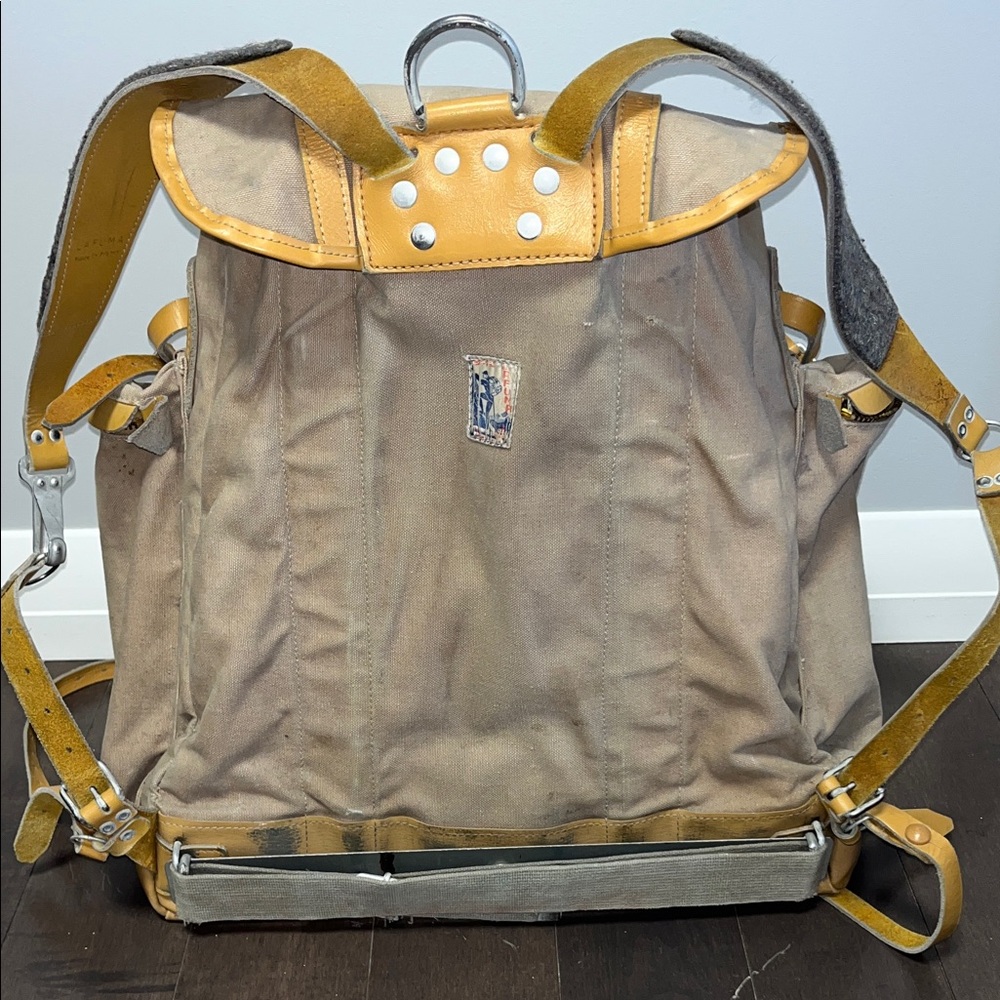 Lafuma Canvas and Leather Vintage Backpack - Picture 5 of 16